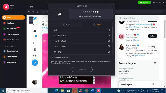 How to download videos on Twitter: BBFly