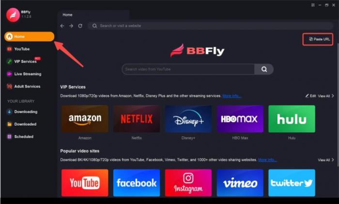 BBFlyの内蔵ブラウザーで対象ページを開く操作画面